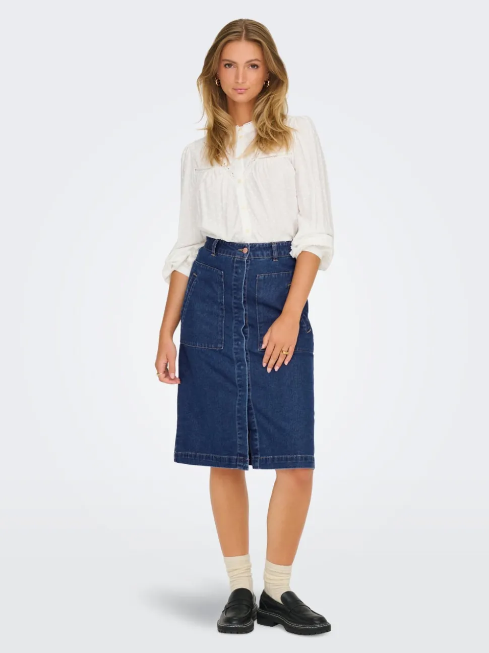JDYOLIVIA Denim Denimskjørt Langt skjørt