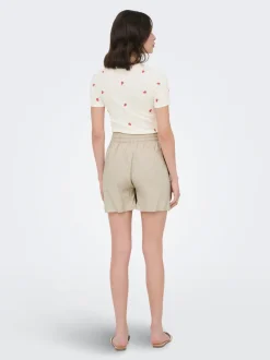 JDYSAY Høy midje Regular Fit Lin Shorts
