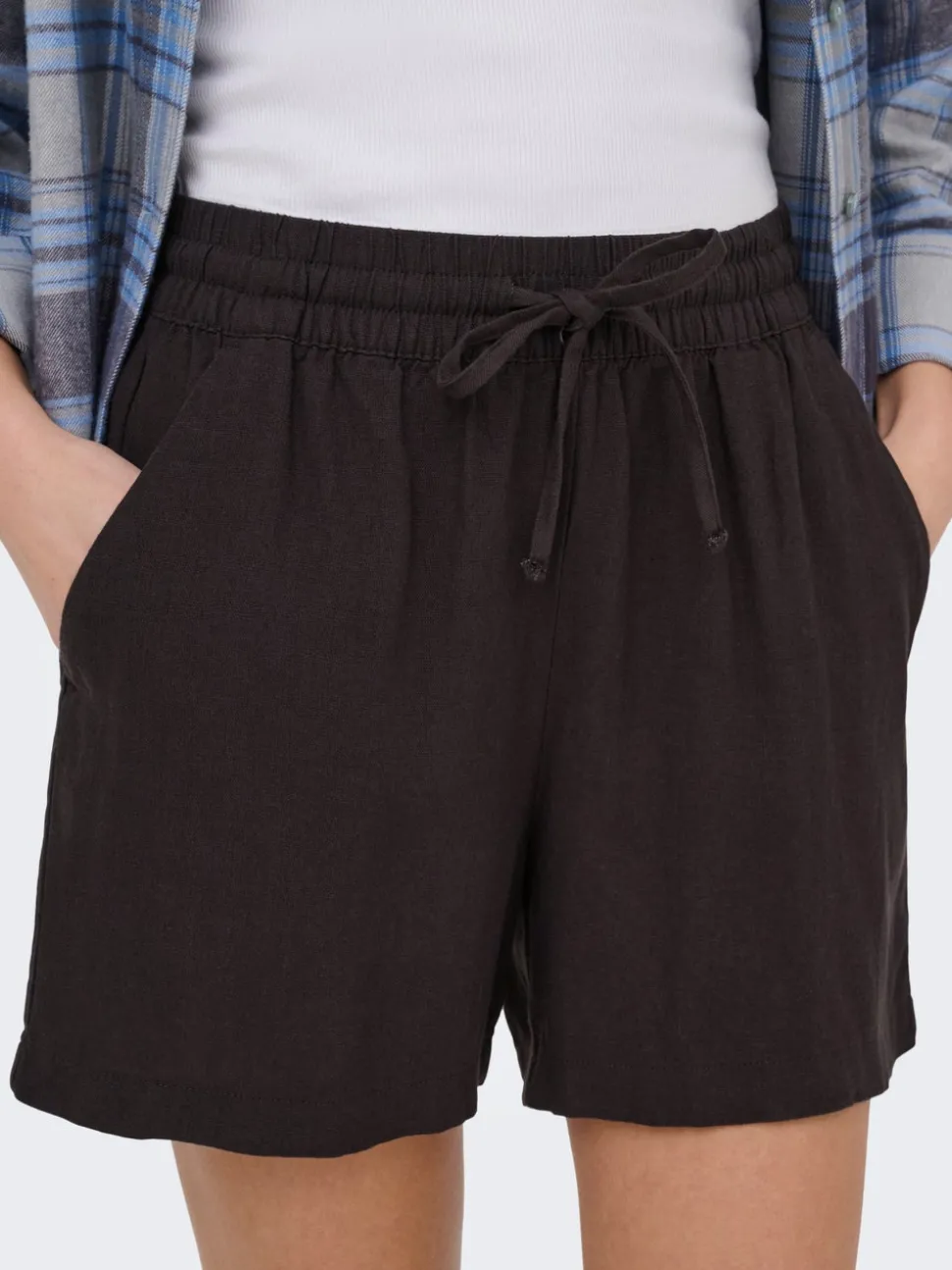 JDYSAY Høy midje Regular Fit Lin Shorts