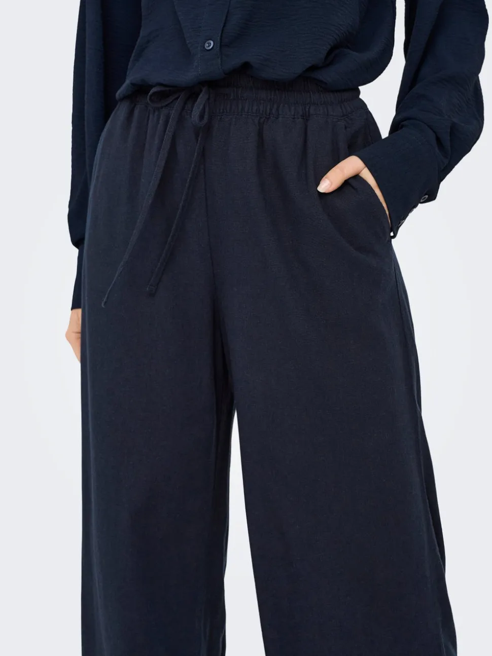 JDYSAY Loose fit Lin Bukser med vide ben