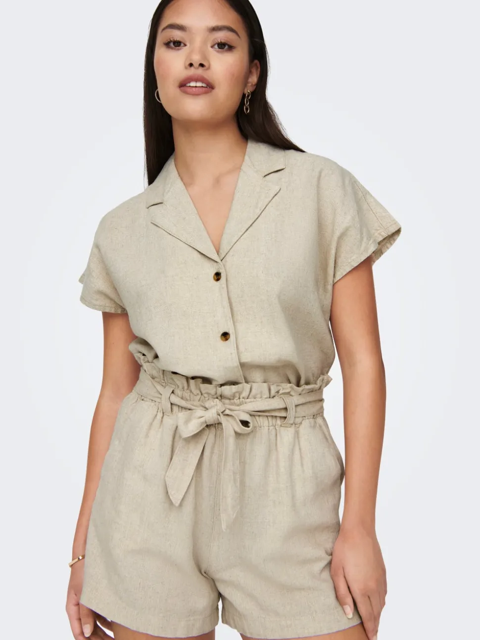 JDYSAY Middels høy midje Regular Fit Lin Shorts