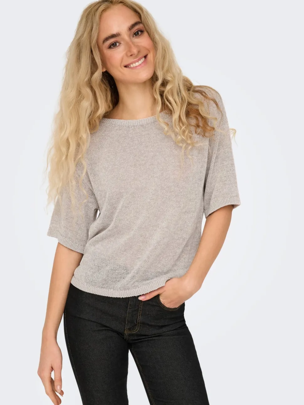 JDYSHINE Strikket T-skjorte