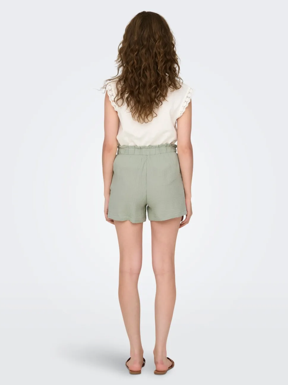 JDYTHEIS Middels høy midje Regular Fit Paperbag-shorts
