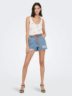 JDYZIGGA Høy midje Loose fit Denimshorts