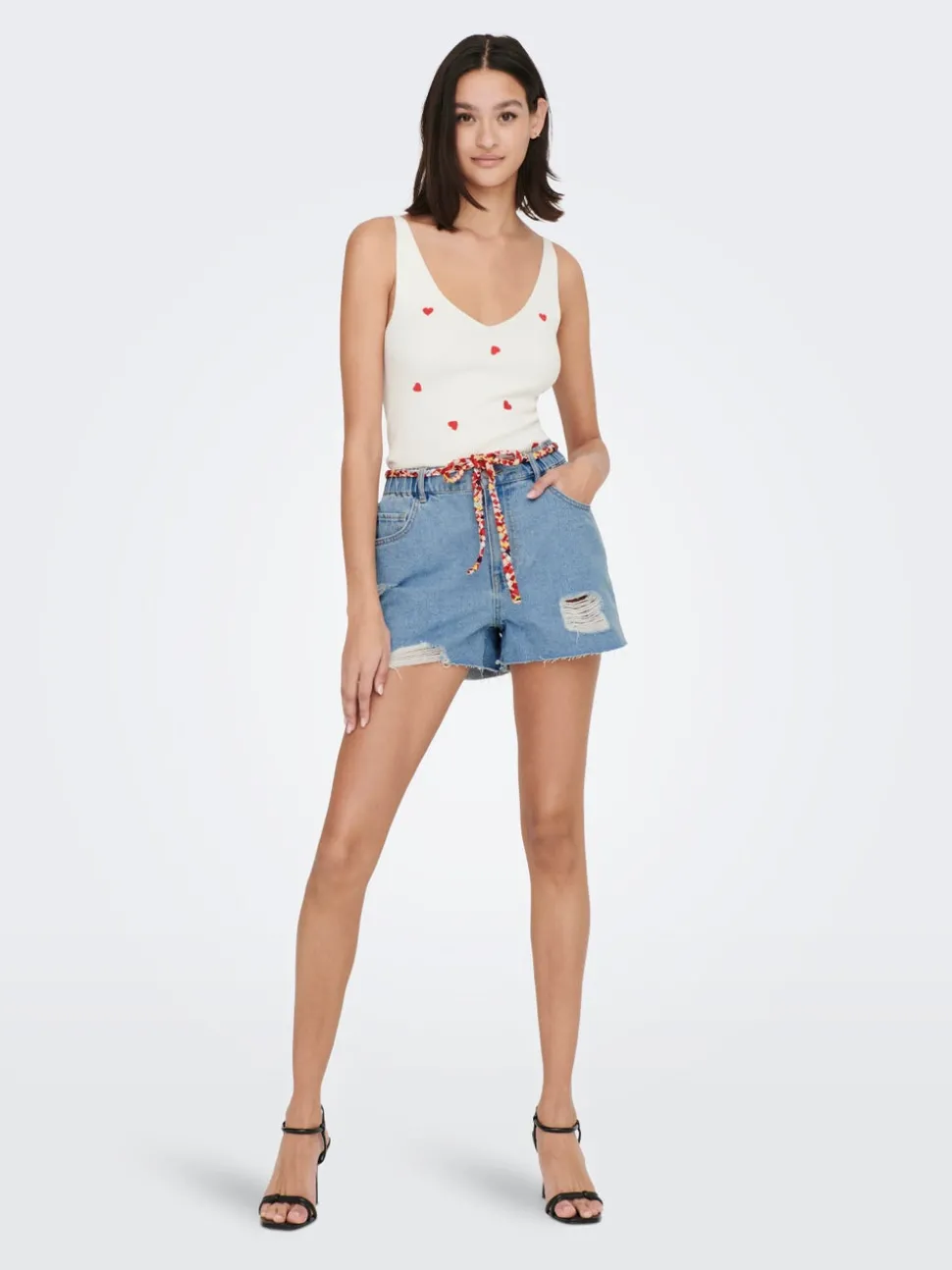 JDYZIGGA Høy midje Loose fit Denimshorts