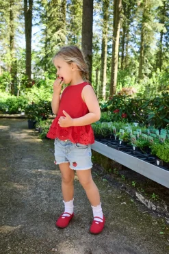 KMGROBYN Middels høy midje Straight Fit Denimshorts