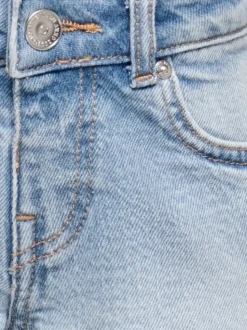 KMGROBYN Middels høy midje Straight Fit Denimshorts