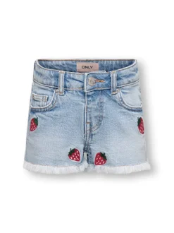 KMGROBYN Middels høy midje Straight Fit Denimshorts