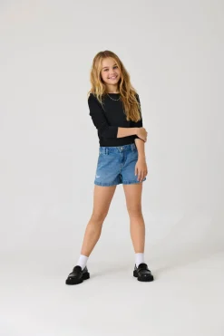 KOGCOMET Middels høy midje Wide Leg Fit Denimshorts