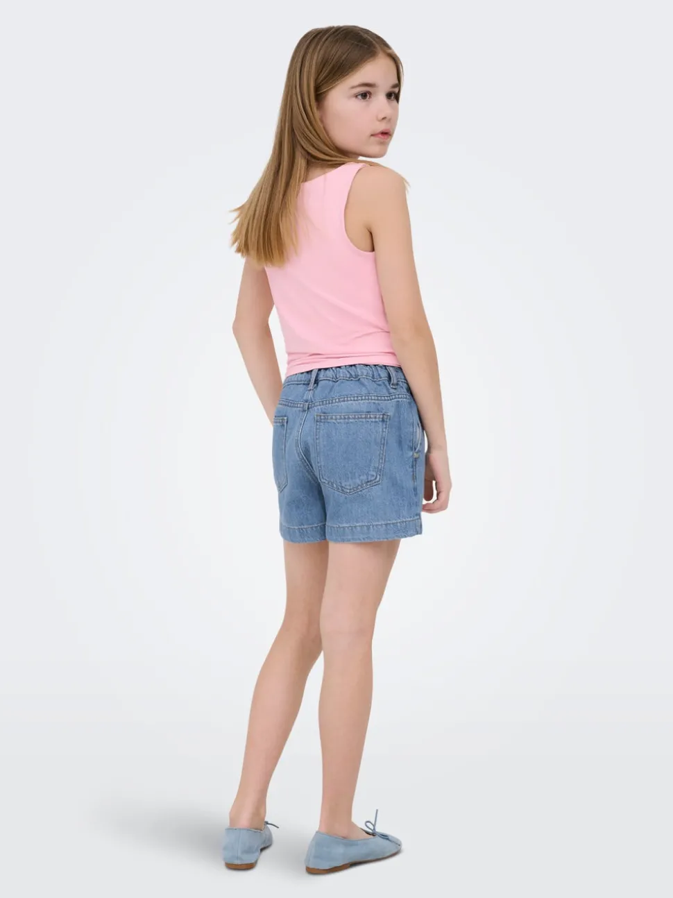 KOGCOMET Middels høy midje Wide Leg Fit Denimshorts