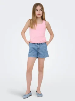 KOGCOMET Middels høy midje Wide Leg Fit Denimshorts