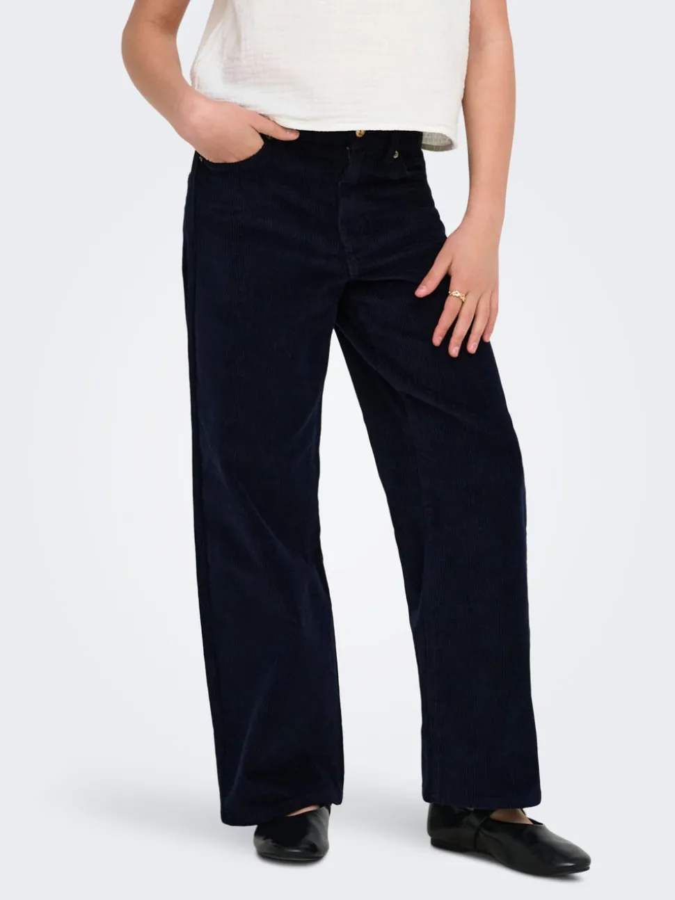KOGHOPE Wide Leg Fit Corduroy Bukser