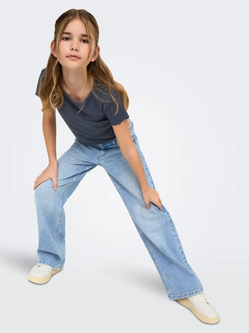 KOGJUDY-O Lav midje Wide Leg Fit Jeans