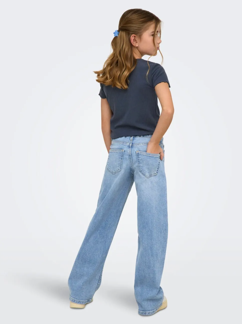 KOGJUDY-O Lav midje Wide Leg Fit Jeans
