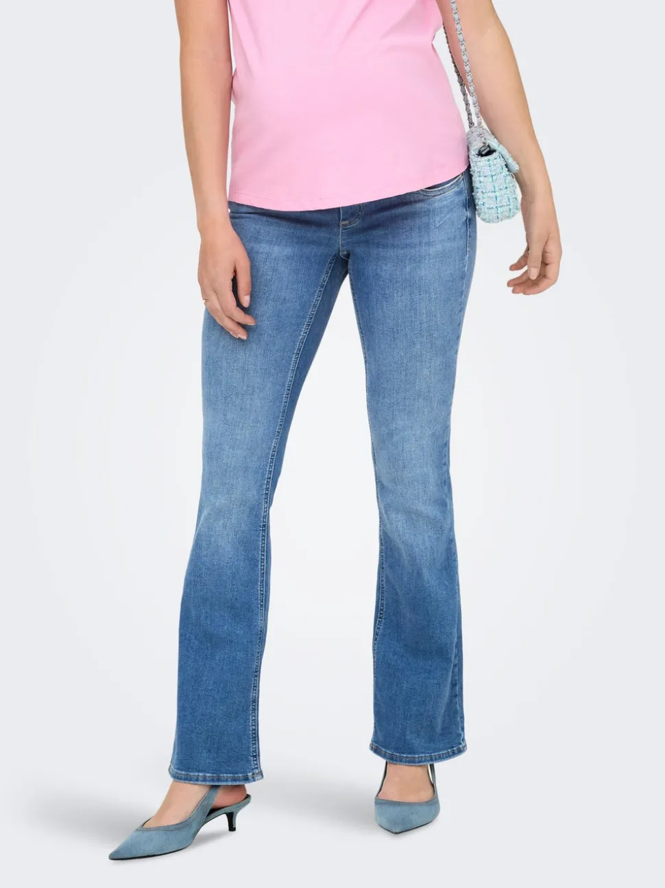 OLMBLUSH Middels høy midje Flared Fit Jeans
