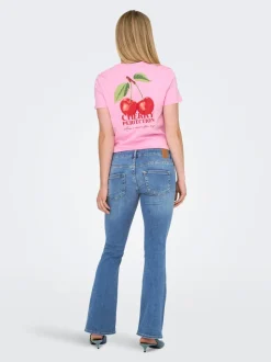 OLMBLUSH Middels høy midje Flared Fit Jeans