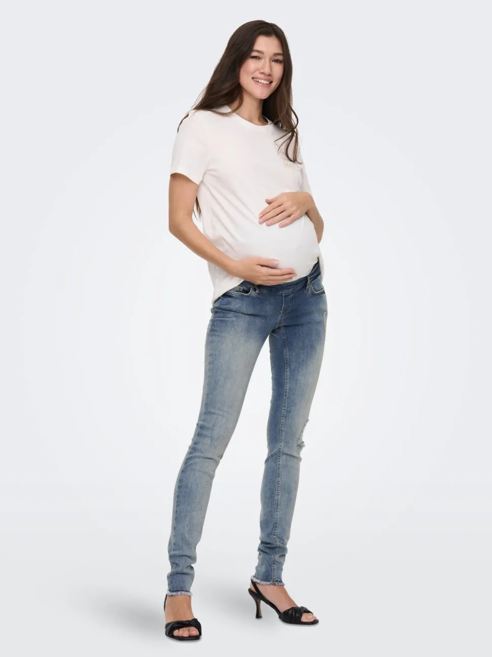 OLMBLUSH Middels høy midje Skinny Fit Ankellengde Jeans