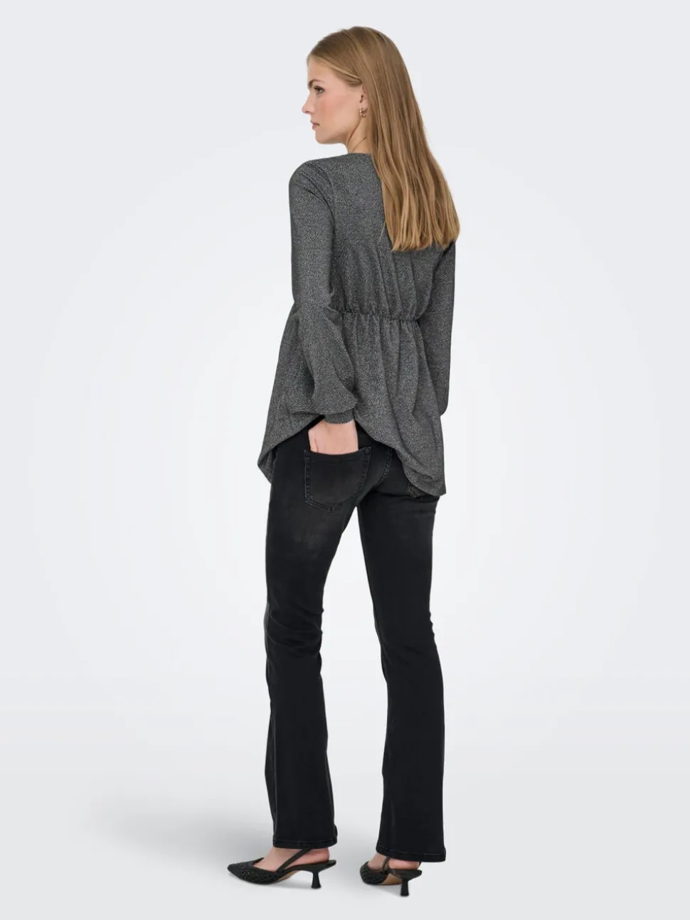 OLMBLUSH Middels høy midje Flared Fit Jeans