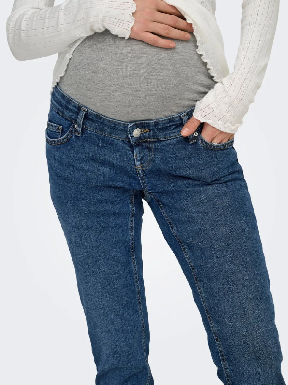 OLMBLUSH Middels høy midje Skinny Fit Ankellengde Jeans