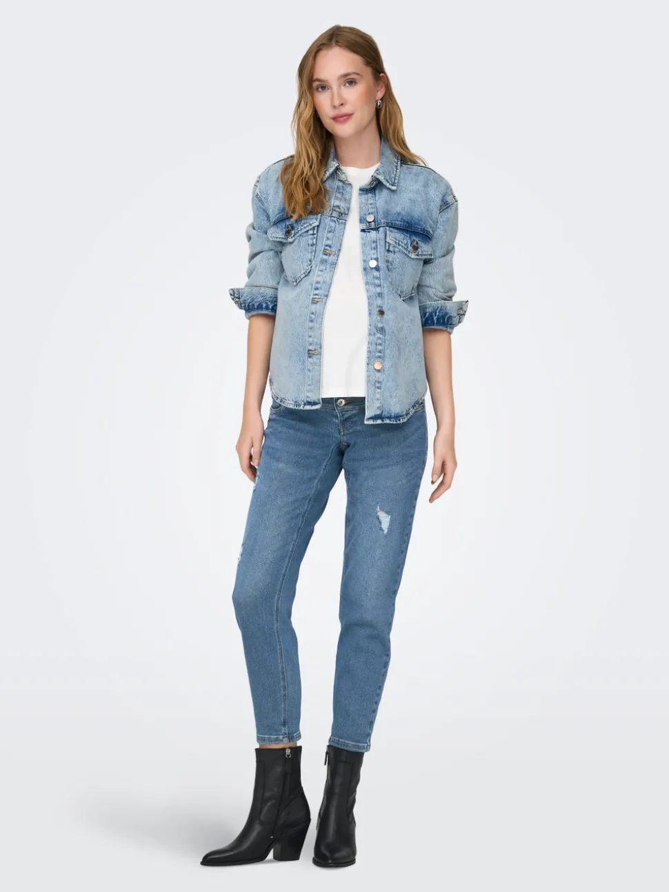 OLMCATWALK Høy midje Mom Fit Ankellengde Jeans