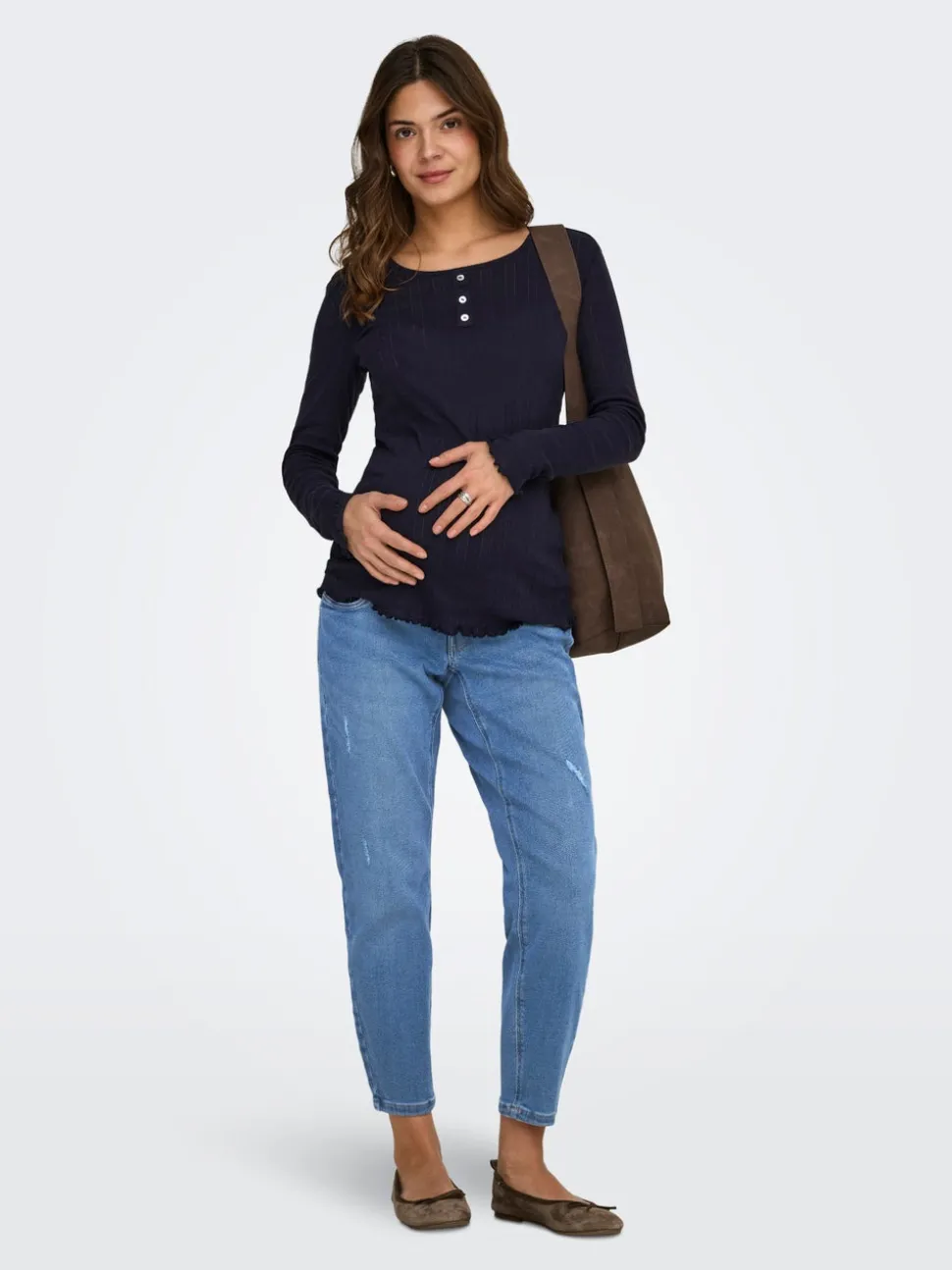 OLMCATWALK Høy midje Mom Fit Ankellengde Jeans