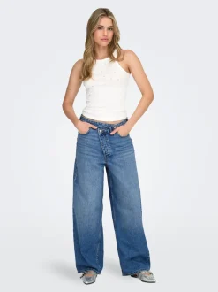 ONLAMBER Lav midje Baggy Fit Jeans