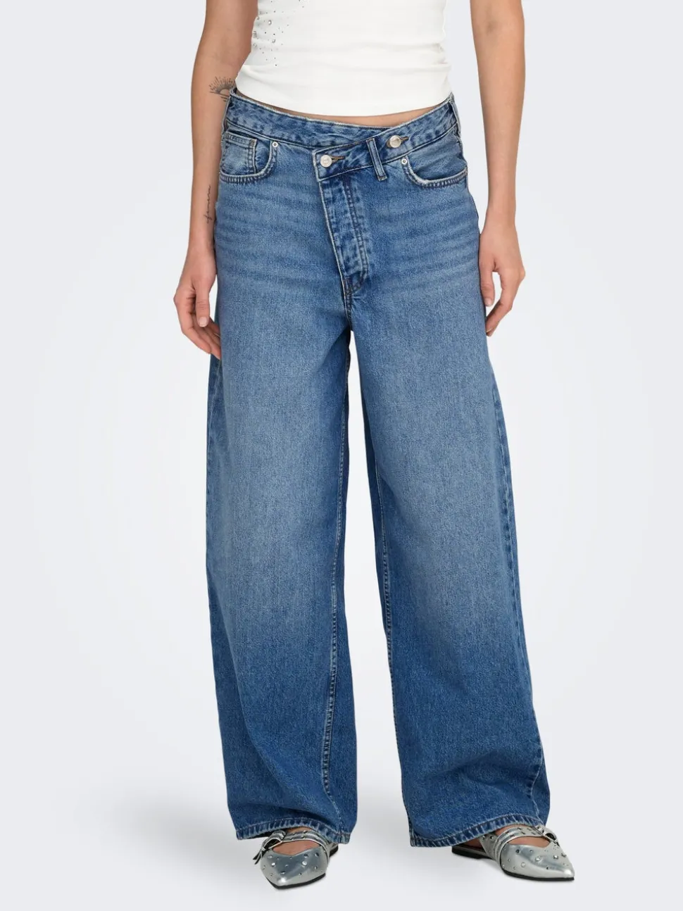 ONLAMBER Lav midje Baggy Fit Jeans