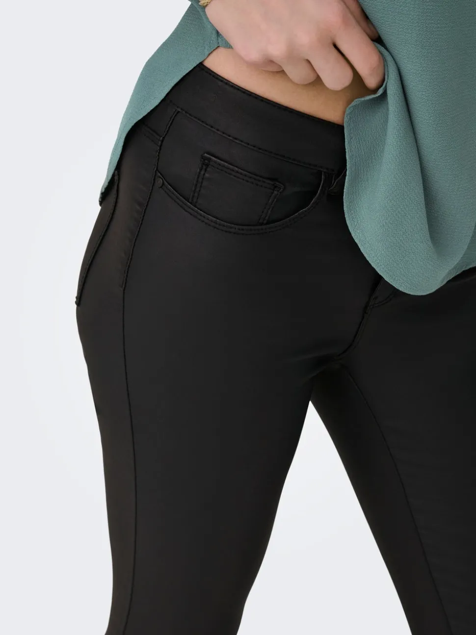 ONLANNE Skinny Fit Bukse i kunstskinn