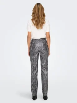 ONLAZULA Straight Fit Bukse i kunstskinn