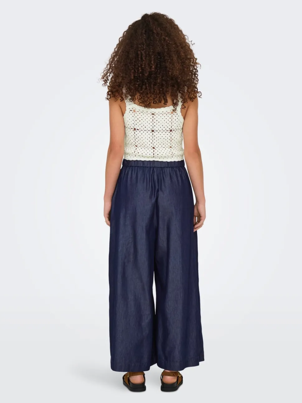 ONLBEA Høy midje Wide Leg Fit Ankellengde Jeans