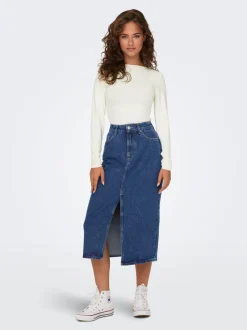 ONLBIANCA Denim Denimskjørt Midiskjørt