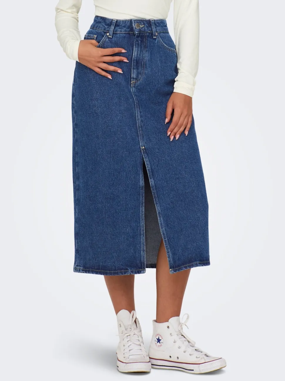 ONLBIANCA Denim Denimskjørt Midiskjørt
