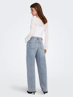 ONLBLISS Middels høy midje Wide Leg Fit Jeans