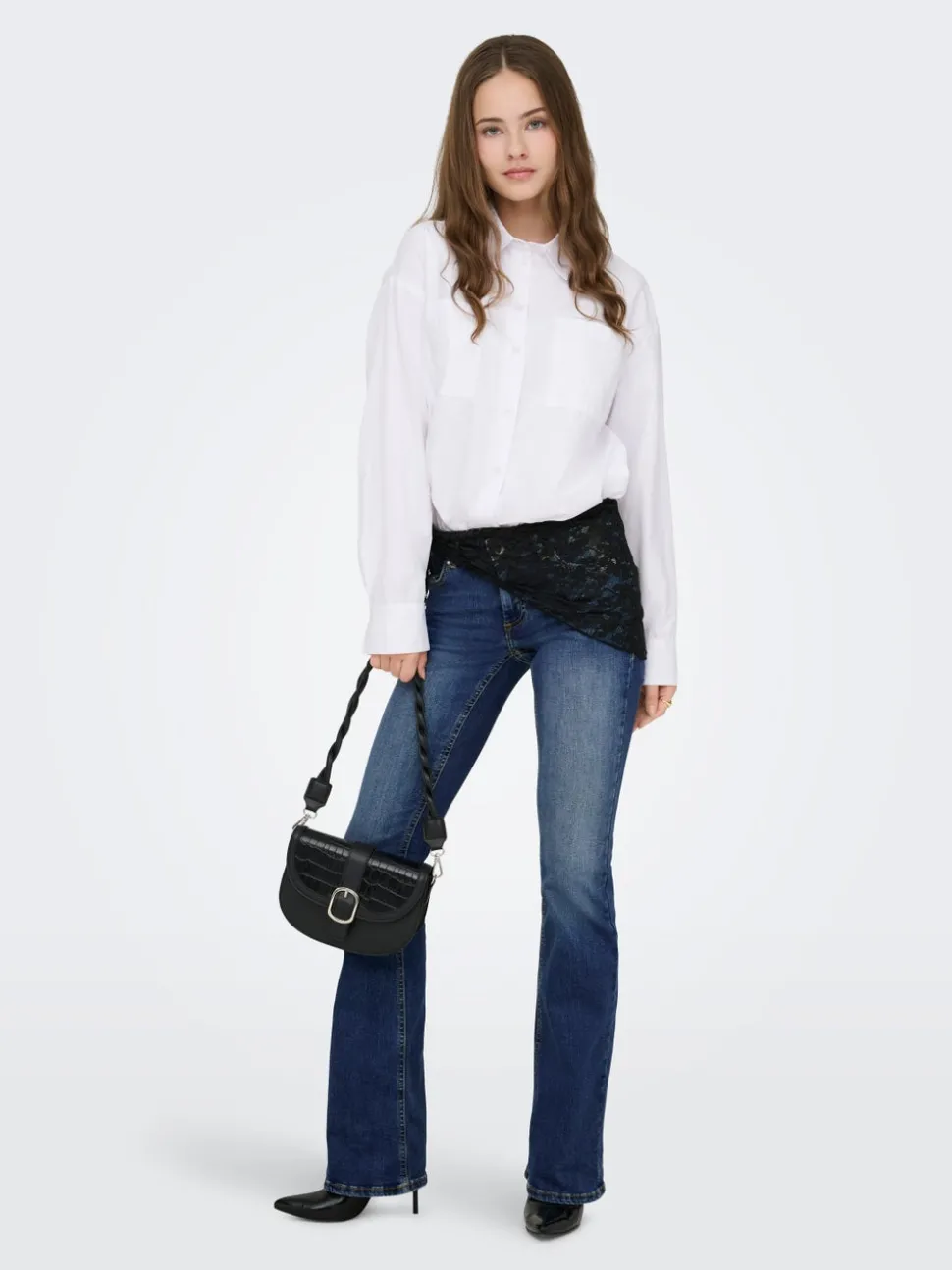ONLBLUSH Lav midje Flared Fit Jeans