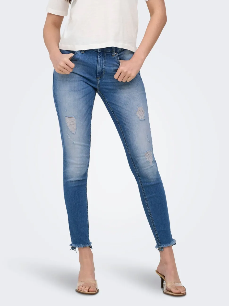 ONLBLUSH Middels høy midje Skinny Fit Ankellengde Jeans