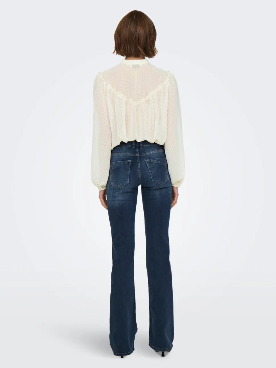 ONLBLUSH Middels høy midje Flared Fit Jeans