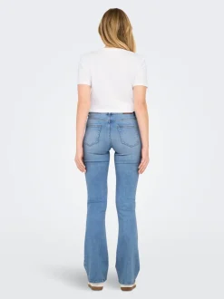 ONLBLUSH Middels høy midje Flared Fit Jeans