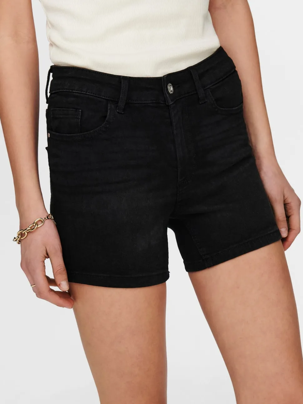 ONLBLUSH Middels høy midje Regular Fit Denimshorts