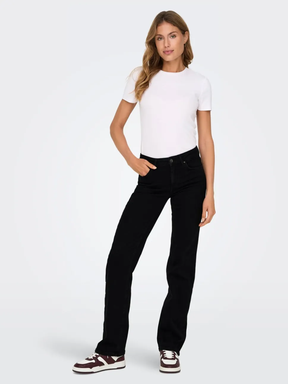 ONLBLUSH Middels høy midje Straight Fit Jeans