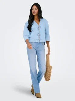 ONLBLUSH Middels høy midje Straight Fit Jeans