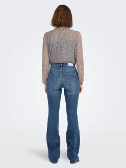 ONLBLUSH Middels høy midje Flared Fit Jeans