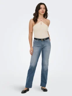 ONLBLUSH Middels høy midje Straight Fit Jeans