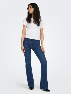 ONLBLUSH Middels høy midje Flared Fit Jeans