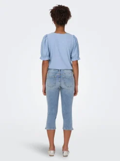 ONLBLUSH Middels høy midje Skinny Fit capri Denimshorts