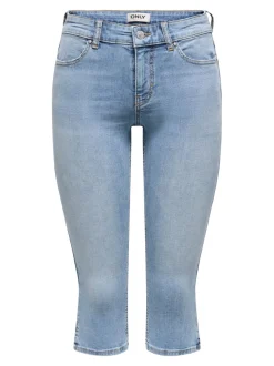 ONLBLUSH Middels høy midje Skinny Fit capri Denimshorts