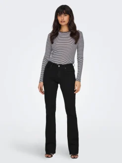 ONLBLUSH Middels høy midje Flared Fit Jeans