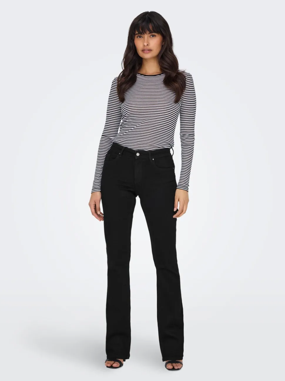 ONLBLUSH Middels høy midje Flared Fit Jeans
