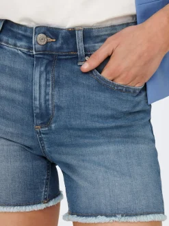 ONLBLUSH Middels høy midje Regular Fit Denimshorts
