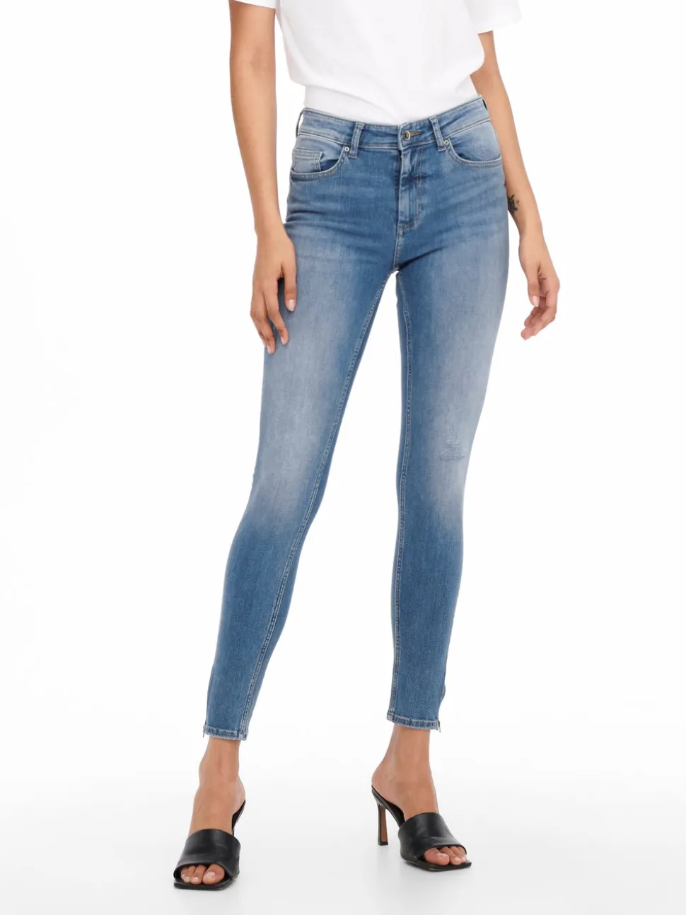 ONLBLUSH Middels høy midje Skinny Fit Ankellengde Jeans