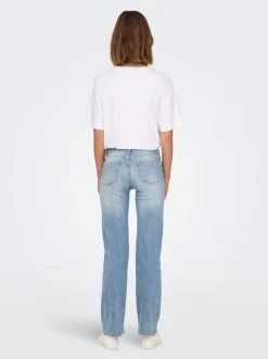 ONLBLUSH Middels høy midje Straight Fit Jeans